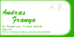 andras franyo business card